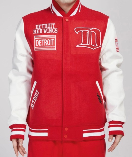 Pro Standard Red Wings Varsity Jacket - Red and White 50% de réduction en Octobre 2024