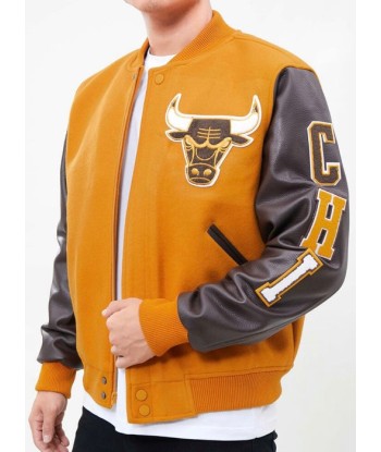 Pro Standard Chicago Bulls Varsity Jacket - Tan les ligaments