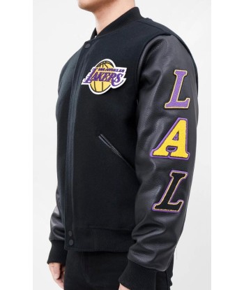 Pro Standard Los Angeles Varsity Jacket - Black on Black Venez acheter