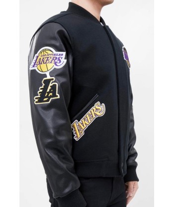 Pro Standard Los Angeles Varsity Jacket - Black on Black Venez acheter