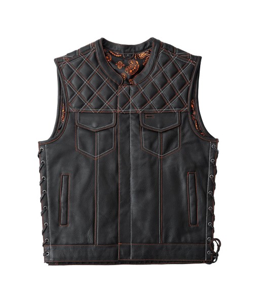 Jack - Men's Leather Motorcycle Vest Livraison rapide