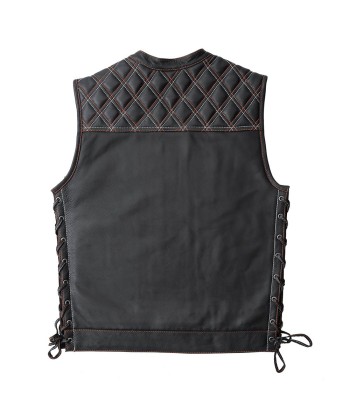 Jack - Men's Leather Motorcycle Vest Livraison rapide