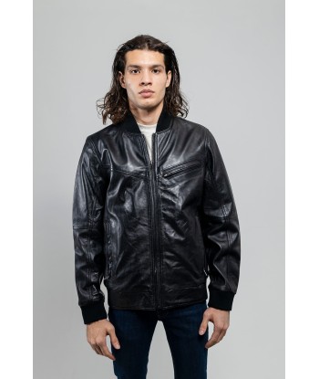 Aviator Mens Bomber Leather Jacket Venez acheter