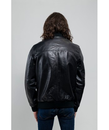 Aviator Mens Bomber Leather Jacket Venez acheter