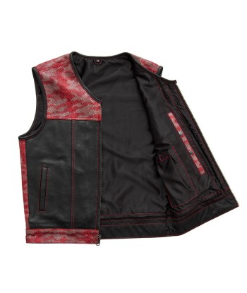 Red Racer - Men's Euro Style Leather Motorcycle Vest - Limited Edition online