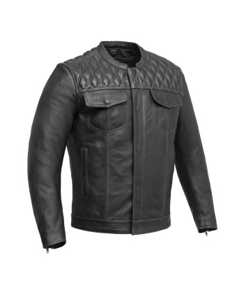 Cinder Men's Cafe Style Leather Jacket shop