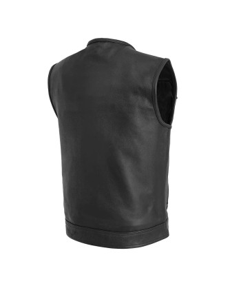 Unbeatable Men's Motorcycle Leather Vest Profitez des Offres !