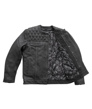 Cinder Men's Cafe Style Leather Jacket shop