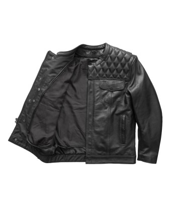 Cinder Men's Cafe Style Leather Jacket shop