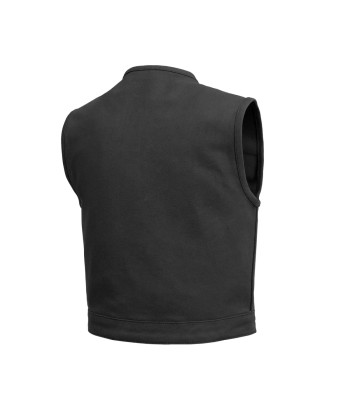 Lowside Black Men's Motorcycle Canvas Vest Faites des économies