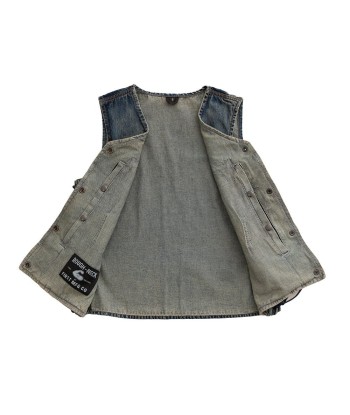 Tiff Women's Motorcycle Denim Vest en linge