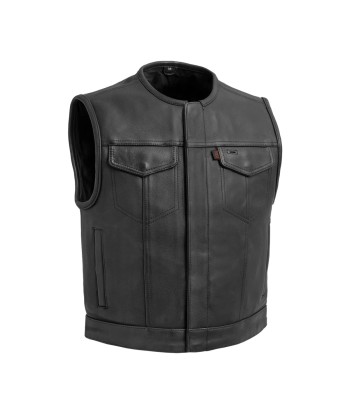 Lowside Men's Motorcycle Leather Vest Le MVP de beaucoup