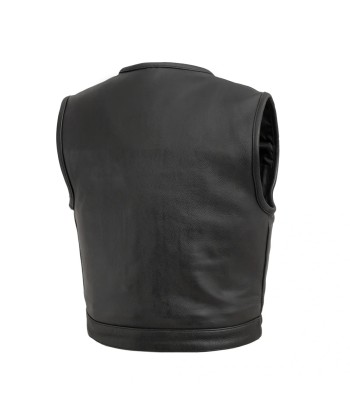 Lowside Men's Motorcycle Leather Vest Le MVP de beaucoup