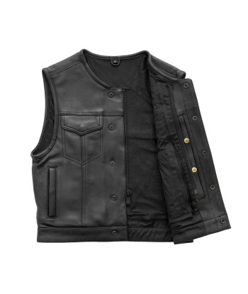 Lowside Men's Motorcycle Leather Vest Le MVP de beaucoup