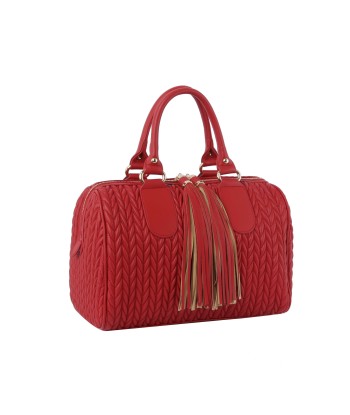 Boston Satchel Embossed Red Bag online