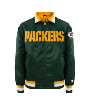 Starter Green Bay Packers Green Satin Zip Jacket outlet