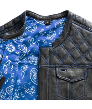 Whaler Blue - Men's Club Style Leather Vest (Limited Edition) d'Europe débarque