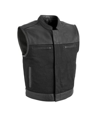 Lowrider Men's Motorcycle Leather/Twill Vest Le MVP de beaucoup