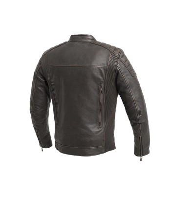 Crusader Men's Motorcycle Leather Jacket à prix réduit toute l'année