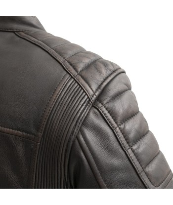 Crusader Men's Motorcycle Leather Jacket à prix réduit toute l'année