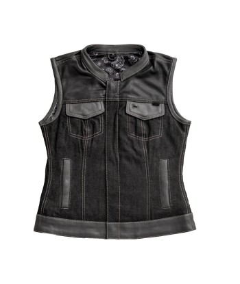 Guardian Women's Club Style Leather/Denim Vest - Limited Edition en stock