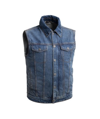 Showdown Motorcycle Lightweight Denim Vest Economisez 