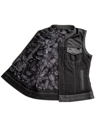 Guardian Women's Club Style Leather/Denim Vest - Limited Edition en stock