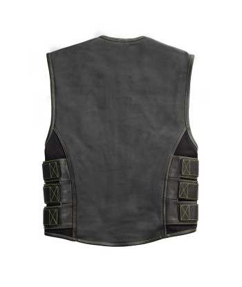 Ninja - Men's Swat Style Leather Motorcycle Vest - Limited Edition Comparez plus de prix