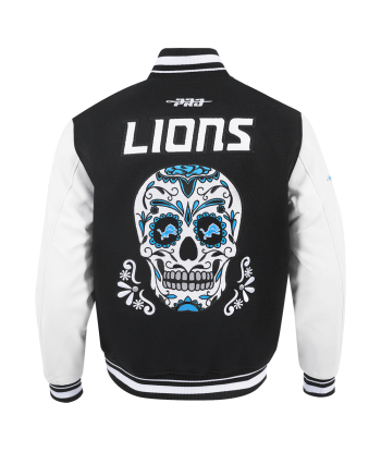 Pro Standard Detroit Lions Skull Varsity Jacket paiement sécurisé