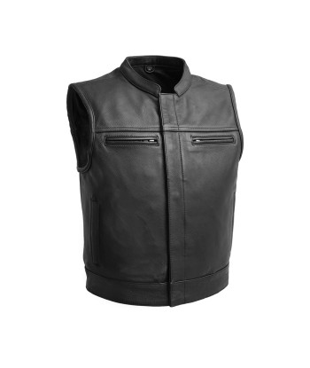 Lowrider Men's Motorcycle Leather Vest pas chere