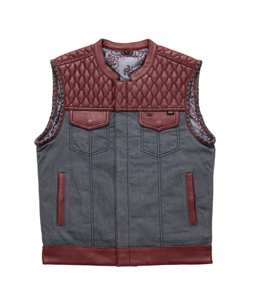 Count - Men's Leather/Denim Motorcycle Vest - Limited Edition Le MVP de beaucoup