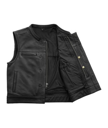 Lowrider Men's Motorcycle Leather Vest pas chere