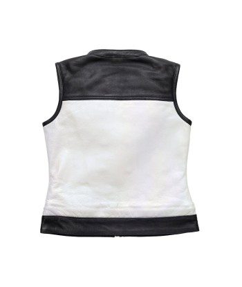 Halo Women's Club Style Motorcycle Leather Vest - Limited Edition en stock