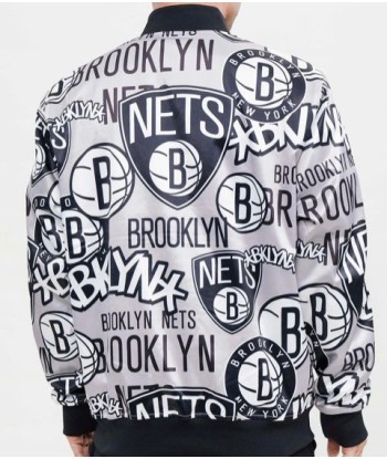 Pro standard Brooklyn Nets Collage Satin Jacket soldes