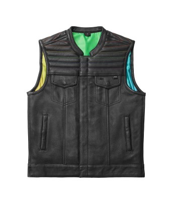 Dio - Men's Leather Motorcycle Vest - Limited Edition pas cher