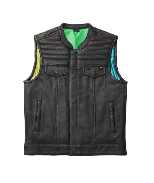 Dio - Men's Leather Motorcycle Vest - Limited Edition pas cher