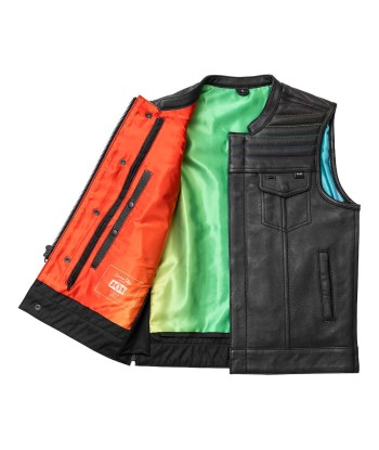 Dio - Men's Leather Motorcycle Vest - Limited Edition pas cher