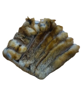 Ladies Fox Fur Poncho - Natural Le MVP de beaucoup