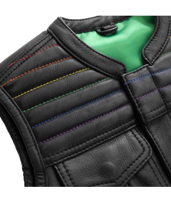 Garland Women's Club Style Motorcycle Leather Vest - Limited Edition Comparez plus de prix