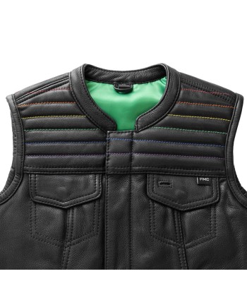 Garland Women's Club Style Motorcycle Leather Vest - Limited Edition Comparez plus de prix