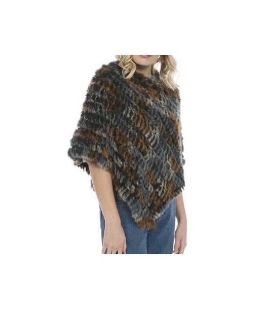 Ladies Knitted Rabbit Fur Poncho Le MVP de beaucoup