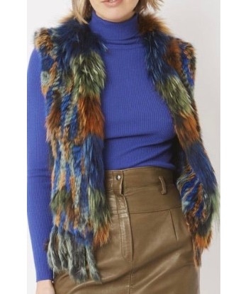 Ladies Knitted Rabbit Fur Vest l'achat 