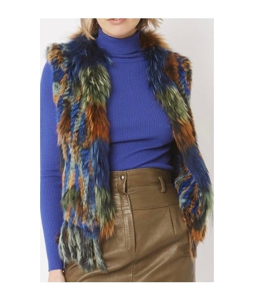 Ladies Knitted Rabbit Fur Vest l'achat 