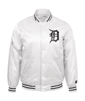 Starter Detroit Tigers Old English D Patent Leather Nylon Jacket Les magasins à Paris et en Île-de-France