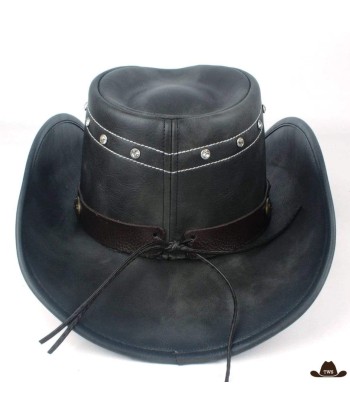 Chapeau de Cowboy Cuir Noir pas chere