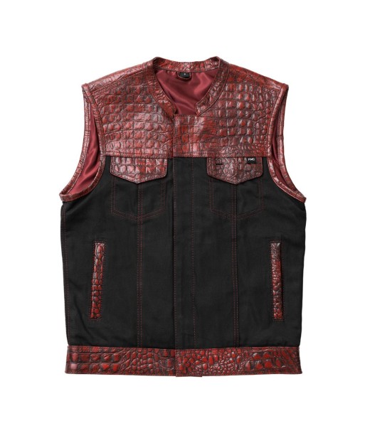 Fireball - Men's Leather/ Denim Motorcycle Vest - Limited Edition Comment ça marche