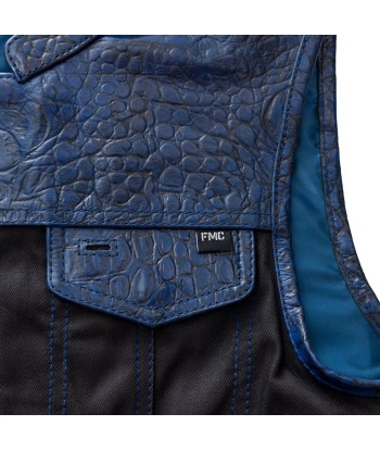 Horntail  - Men's Leather/Denim Motorcycle Vest livraison gratuite