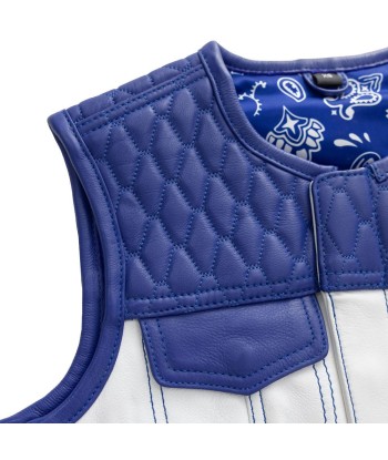 Cobalt -  Women's Motorcycle Leather Vest - Limited Edition en ligne des produits 