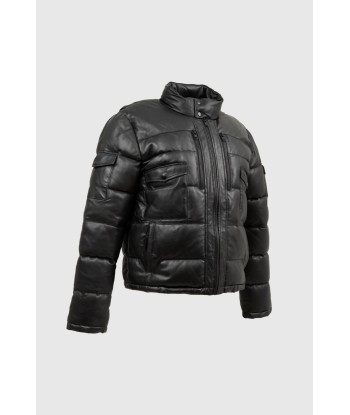 Jace Mens Puffer Leather Jacket prix