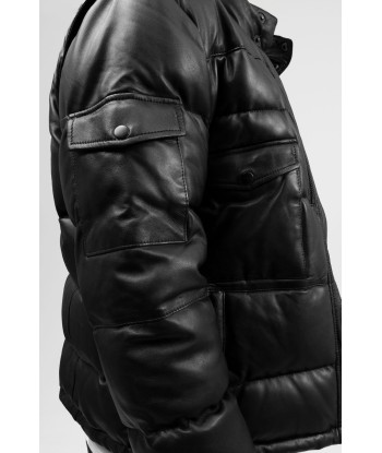 Jace Mens Puffer Leather Jacket prix